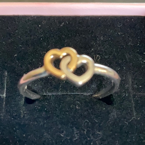 Pandora interlinked hearts 14K gold and silver - Picture 3 of 7